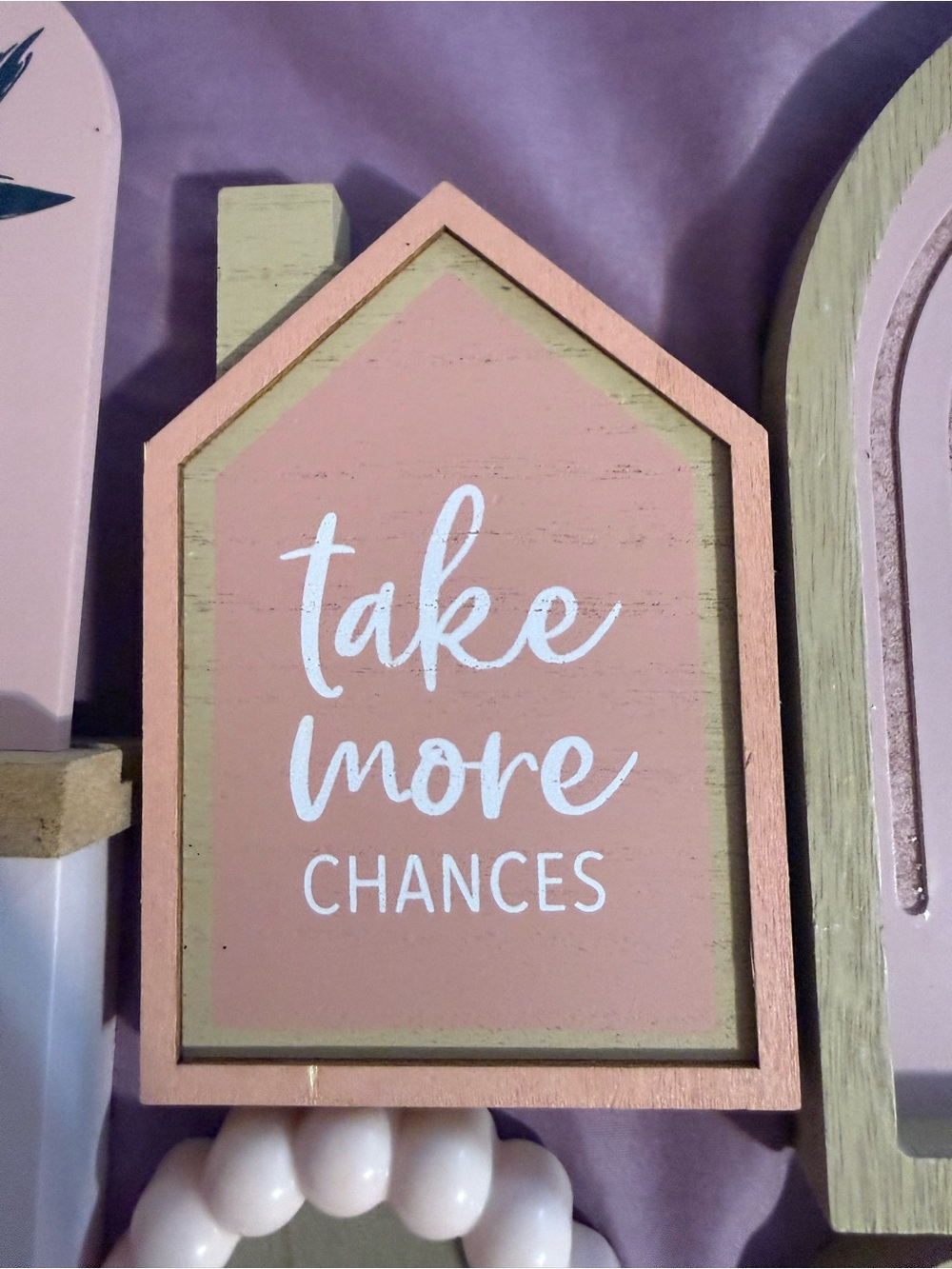 Pink Inspirational Wooden Wall Decor Set - Picture 6 of 7
